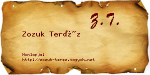 Zozuk Teréz névjegykártya